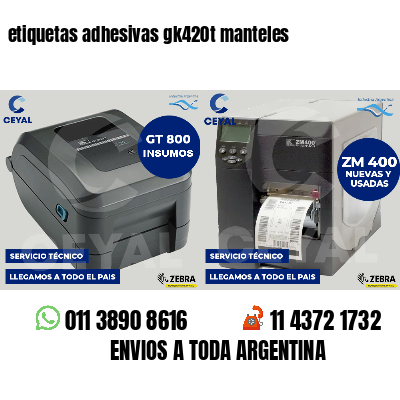 etiquetas adhesivas gk420t manteles