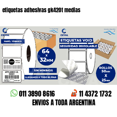 etiquetas adhesivas gk420t medias