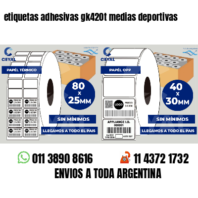 etiquetas adhesivas gk420t medias deportivas