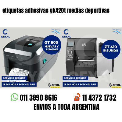 etiquetas adhesivas gk420t medias deportivas