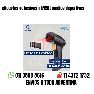 etiquetas adhesivas gk420t medias deportivas