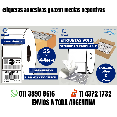 etiquetas adhesivas gk420t medias deportivas