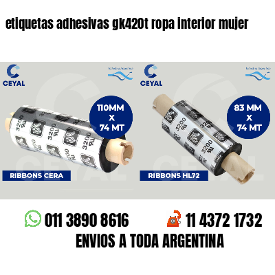 etiquetas adhesivas gk420t ropa interior mujer