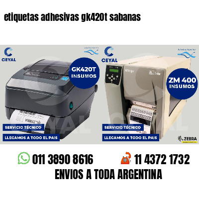 etiquetas adhesivas gk420t sabanas