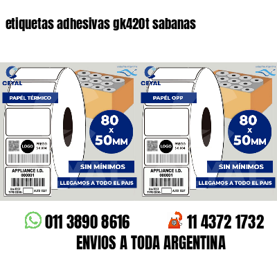 etiquetas adhesivas gk420t sabanas