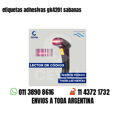etiquetas adhesivas gk420t sabanas