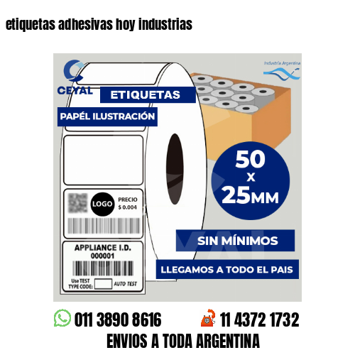 etiquetas adhesivas hoy industrias