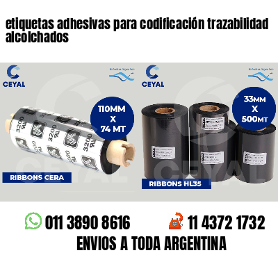 etiquetas adhesivas para codificación trazabilidad alcolchados