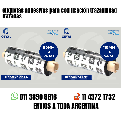 etiquetas adhesivas para codificación trazabilidad frazadas