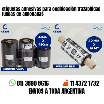 etiquetas adhesivas para codificación trazabilidad fundas de almohadas
