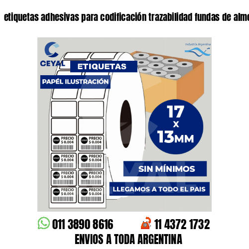 etiquetas adhesivas para codificación trazabilidad fundas de almohadas