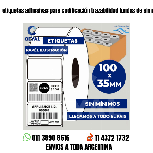 etiquetas adhesivas para codificación trazabilidad fundas de almohadones