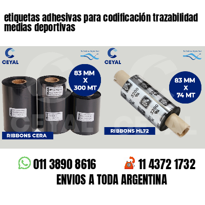 etiquetas adhesivas para codificación trazabilidad medias deportivas