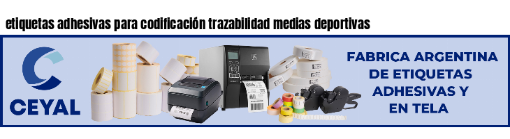 etiquetas adhesivas para codificación trazabilidad medias deportivas