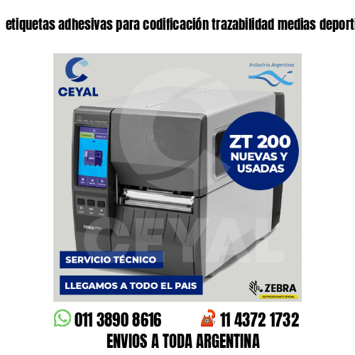 etiquetas adhesivas para codificación trazabilidad medias deportivas