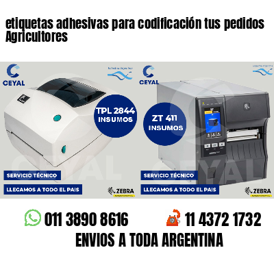 etiquetas adhesivas para codificación tus pedidos Agricultores