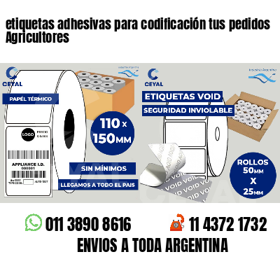etiquetas adhesivas para codificación tus pedidos Agricultores