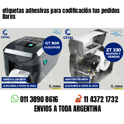 etiquetas adhesivas para codificación tus pedidos Bares