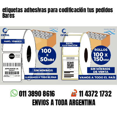 etiquetas adhesivas para codificación tus pedidos Bares