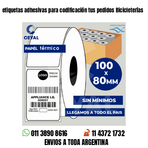 etiquetas adhesivas para codificación tus pedidos Bicicleterías