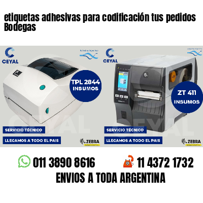 etiquetas adhesivas para codificación tus pedidos Bodegas