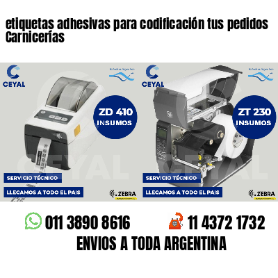 etiquetas adhesivas para codificación tus pedidos Carnicerías