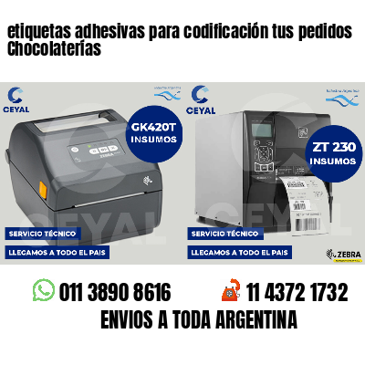 etiquetas adhesivas para codificación tus pedidos Chocolaterías