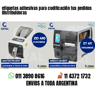 etiquetas adhesivas para codificación tus pedidos Distribuidoras