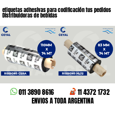 etiquetas adhesivas para codificación tus pedidos Distribuidoras de bebidas