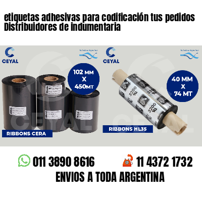 etiquetas adhesivas para codificación tus pedidos Distribuidores de indumentaria