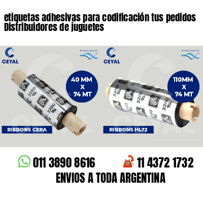 etiquetas adhesivas para codificación tus pedidos Distribuidores de juguetes