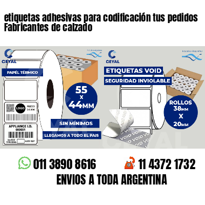 etiquetas adhesivas para codificación tus pedidos Fabricantes de calzado