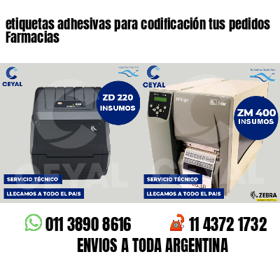 etiquetas adhesivas para codificación tus pedidos Farmacias