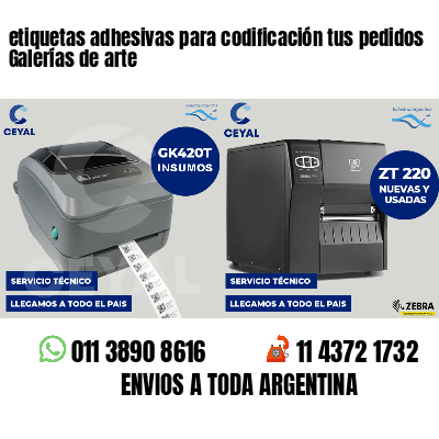 etiquetas adhesivas para codificación tus pedidos Galerías de arte