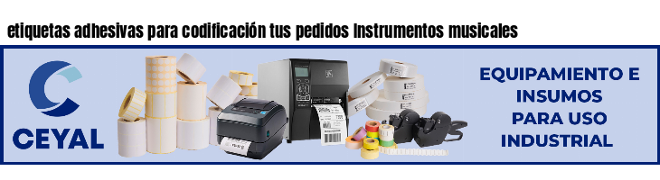 etiquetas adhesivas para codificación tus pedidos Instrumentos musicales