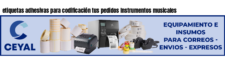 etiquetas adhesivas para codificación tus pedidos Instrumentos musicales
