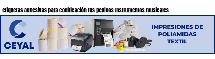 etiquetas adhesivas para codificación tus pedidos Instrumentos musicales