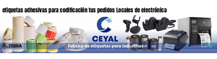 etiquetas adhesivas para codificación tus pedidos Locales de electrónica