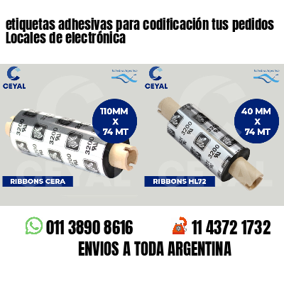 etiquetas adhesivas para codificación tus pedidos Locales de electrónica