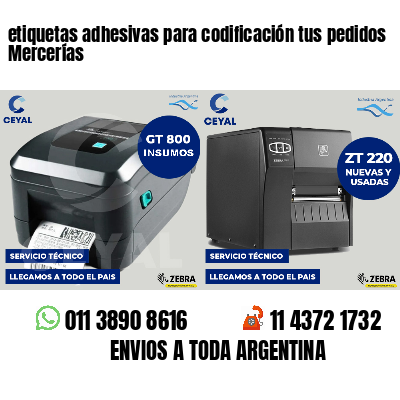 etiquetas adhesivas para codificación tus pedidos Mercerías