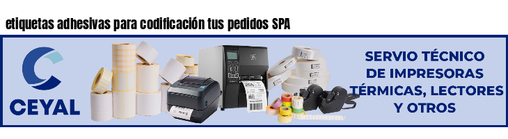 etiquetas adhesivas para codificación tus pedidos SPA