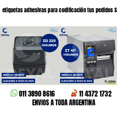 etiquetas adhesivas para codificación tus pedidos SPA