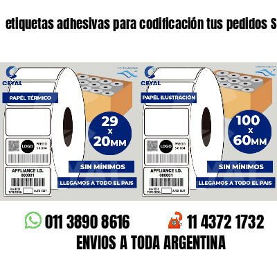 etiquetas adhesivas para codificación tus pedidos SPA