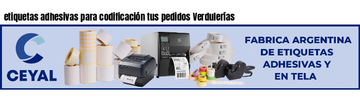 etiquetas adhesivas para codificación tus pedidos Verdulerías