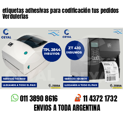 etiquetas adhesivas para codificación tus pedidos Verdulerías