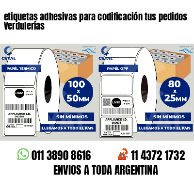 etiquetas adhesivas para codificación tus pedidos Verdulerías