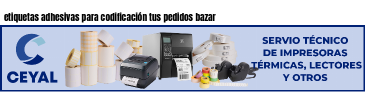 etiquetas adhesivas para codificación tus pedidos bazar