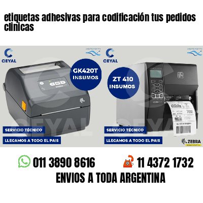 etiquetas adhesivas para codificación tus pedidos clinicas