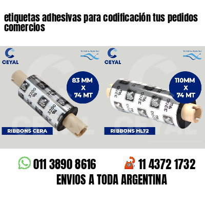 etiquetas adhesivas para codificación tus pedidos comercios
