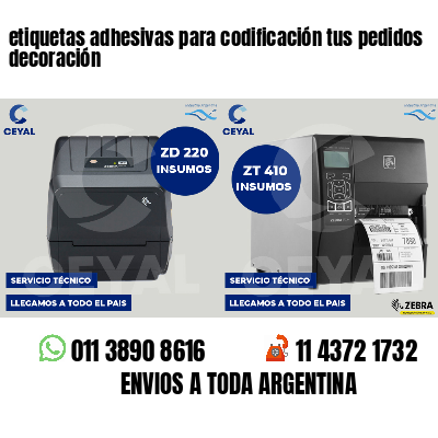 etiquetas adhesivas para codificación tus pedidos decoración